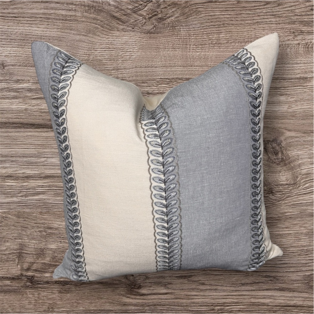 2 Gray and Cream Decorative Pillow
